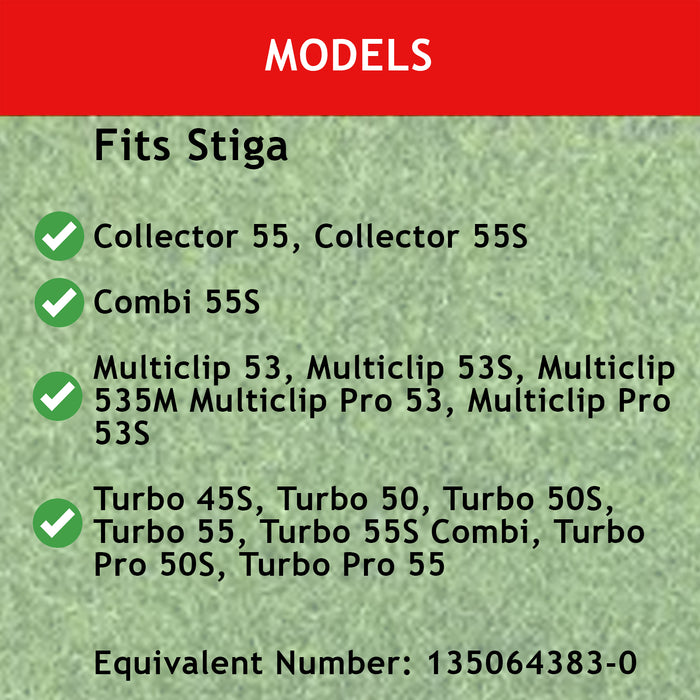 Stiga Drive Belt Lawnmower Collector 55 55S Multiclip 53 53S Turbo 45S 55 50S 135064383/0