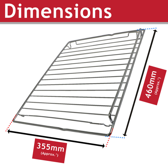 Shelf for Smeg Oven Wire Rack Chrome 460 x 355 mm Equiv' to 844091603