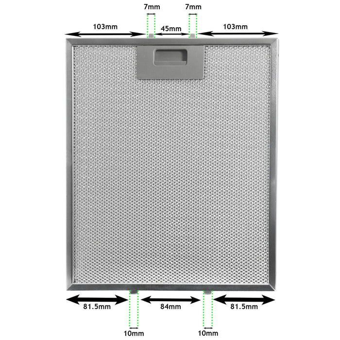 Metalen vetfilter voor afzuigkappen, 318 x 258 mm, vetfilter met metalen rooster voor keukenafzuigkappen (2 stuks Metalen vetfilter voor afzuigkappen, 318 x 258 mm, vetfilter met metalen rooster voor keukenafzuigkappen (2 stuks