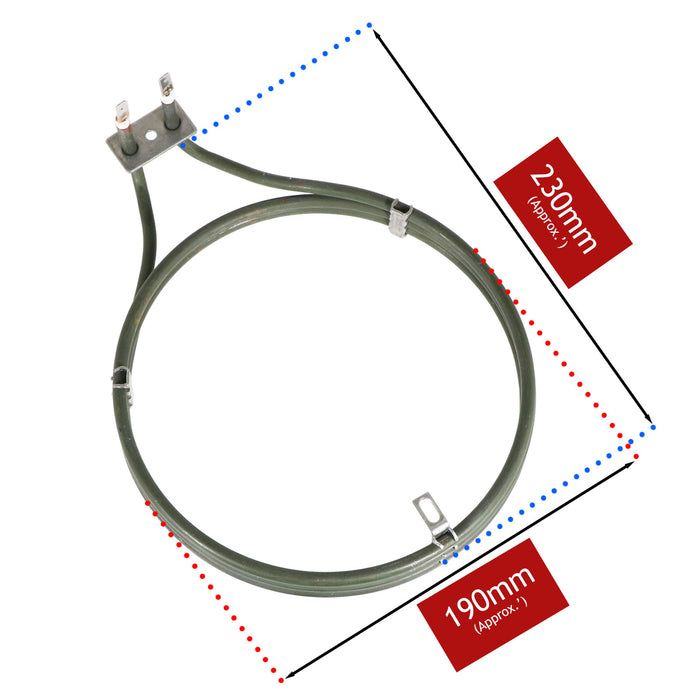 Element for Moffat Fan Oven MSF610B MSF610W MSF611B MSF611W MSF611X MSF615X