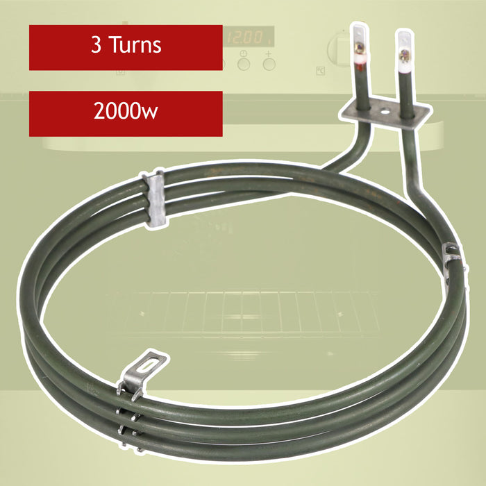 Element for Moffat Fan Oven MSF610B MSF610W MSF611B MSF611W MSF611X MSF615X