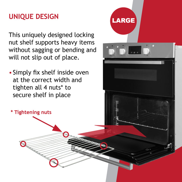 Large Oven Shelf Adjustable Width No Gaps UNIVERSAL Extendable Lock Grill 590mm