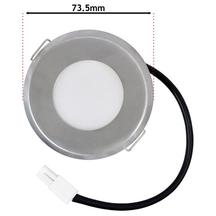 Universal Cooker Hood LED Light Extractor Vent Fan Lamp Round Silver 73.5mm 1.6W