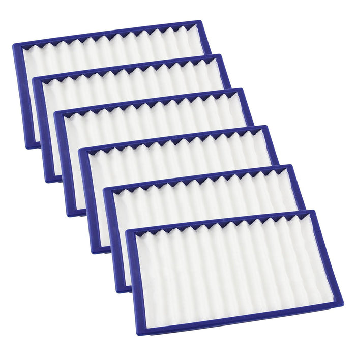 Washable H Level Filters for Dyson DC02 Vacuum Cleaners (Blue, Pack of 6)