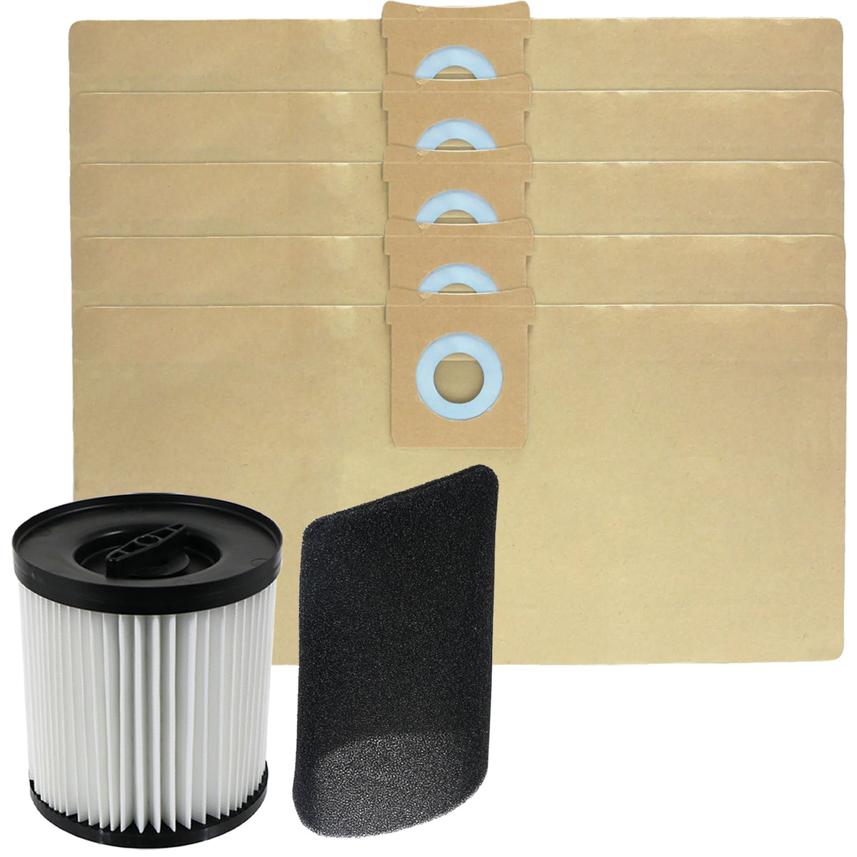 1PACK Filtro HEPA a cartuccia e 5 sacchetti filtro antipolvere