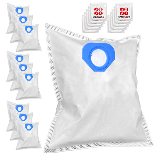 SMS Microfibre Dust Bags for Nilfisk GA70 GD80 GD90C GM80 GM90 GS80 GS84 GS90 G90 Vacuum Cleaner (Pack of 10) + Air Freshener Tabs