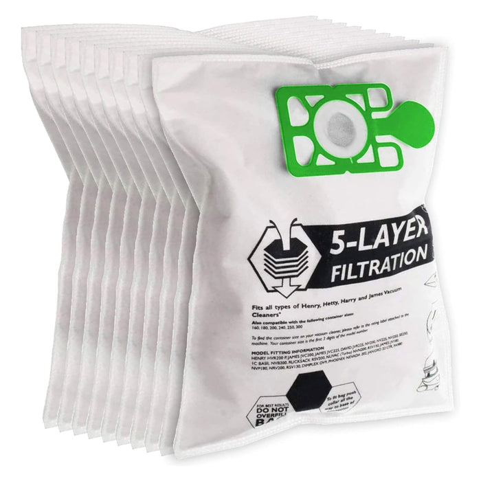 Dust Bags for Titan TTB671VAC 800W 15Ltr Dry Vacuum Cleaner x 10 Bag + Fresheners