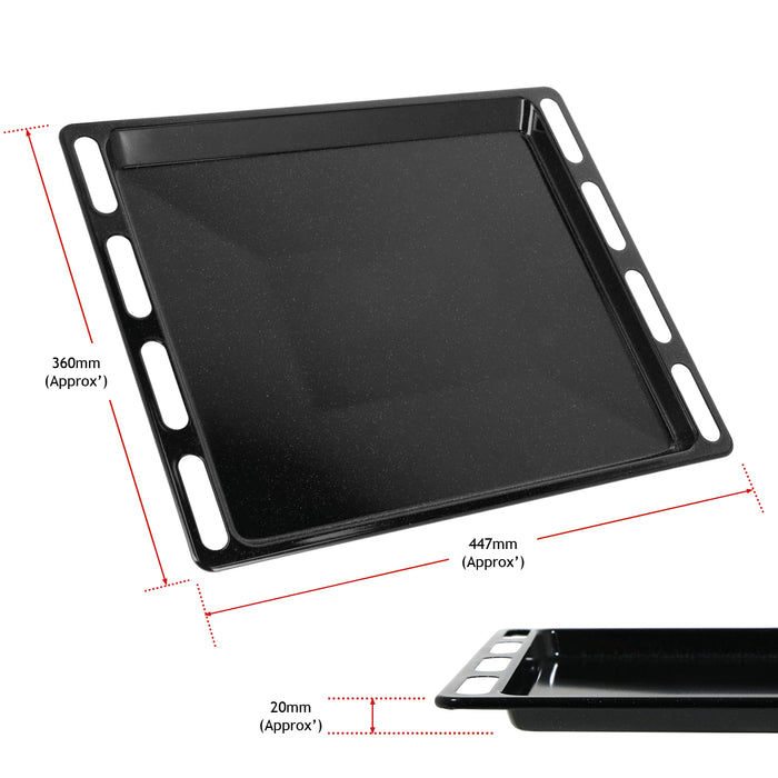 Oven Grill Tray Drip Pan UNIVERSAL C00137834 Full Width Bottom Base 447mm x 360mm