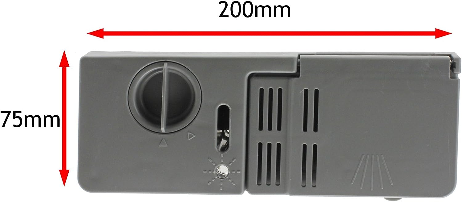 Dishwasher Detergent Drawer for Bush Soap Powder Tablet Dispenser Tray Grey