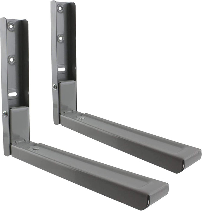 Universal Extendable Wall Mounting Brackets for all makes and models of Microwave Silver Grey