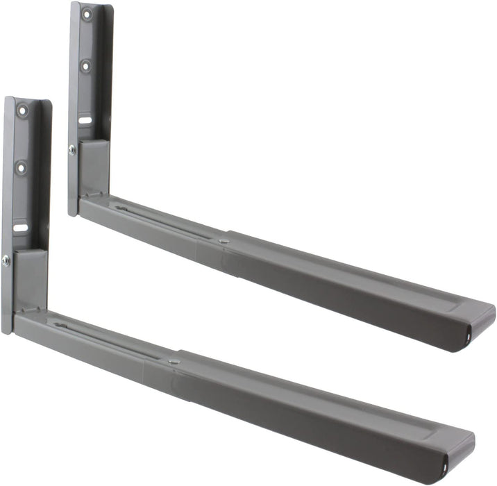 Universal Extendable Wall Mounting Brackets for all makes and models of Microwave Silver Grey
