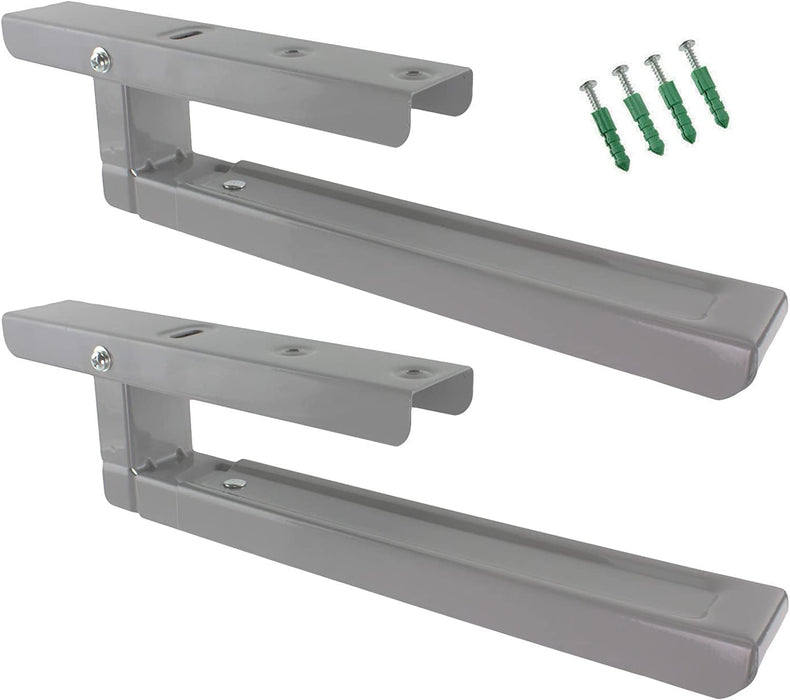 Extendable Wall Mounting Brackets for Morphy Richards Microwave (Grey / Silver)