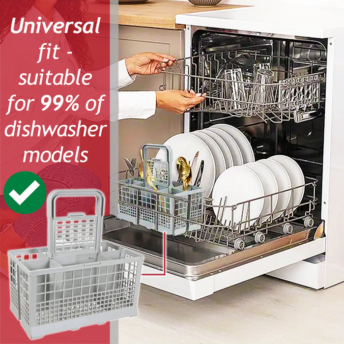 Cutlery Basket Caddy Cage for Siemens Dishwasher (Removable Handle, 240mm)