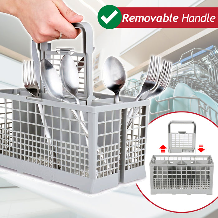 Cutlery Basket Caddy Cage for AEG Dishwasher (Removable Handle, 240mm)