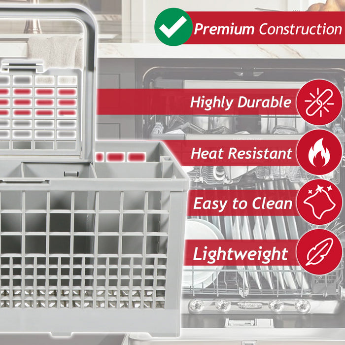 Universal Dishwasher Cutlery Basket Caddy Cage (Removable Handle, 240mm)