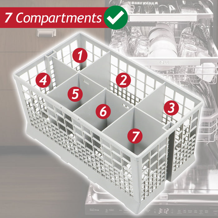 Cutlery Basket Caddy Cage for Siemens Dishwasher (Removable Handle, 240mm)