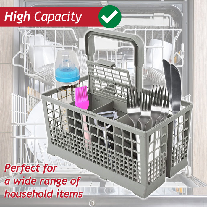 Cutlery Basket Caddy Cage for Siemens Dishwasher (Removable Handle, 240mm)