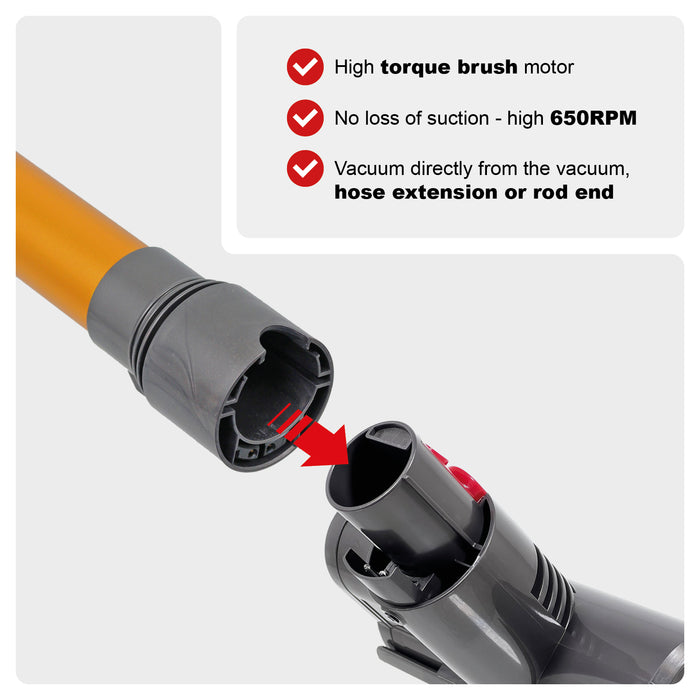 Vacuum Mini Turbine Brush for Dyson V10 SV12 Cordless Motorised Tool Attachment