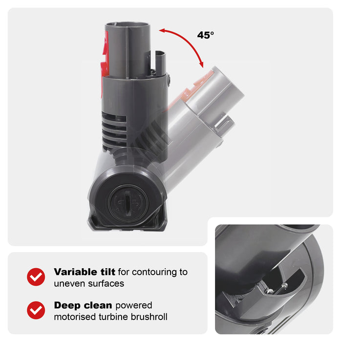 Vacuum Mini Turbine Brush for Dyson V10 SV12 Cordless Motorised Tool Attachment