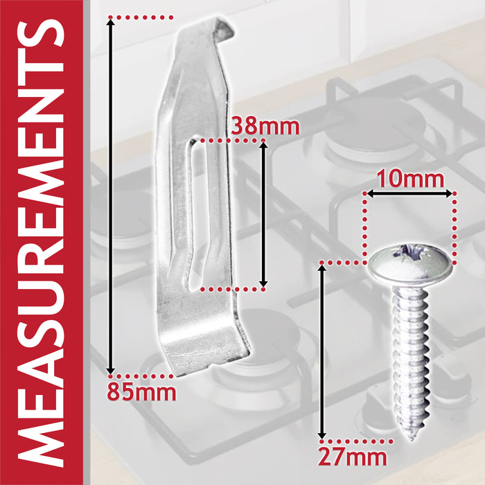 Fixing Bracket Installation Kit for Smeg Hob 698290402 (Stainless Steel)