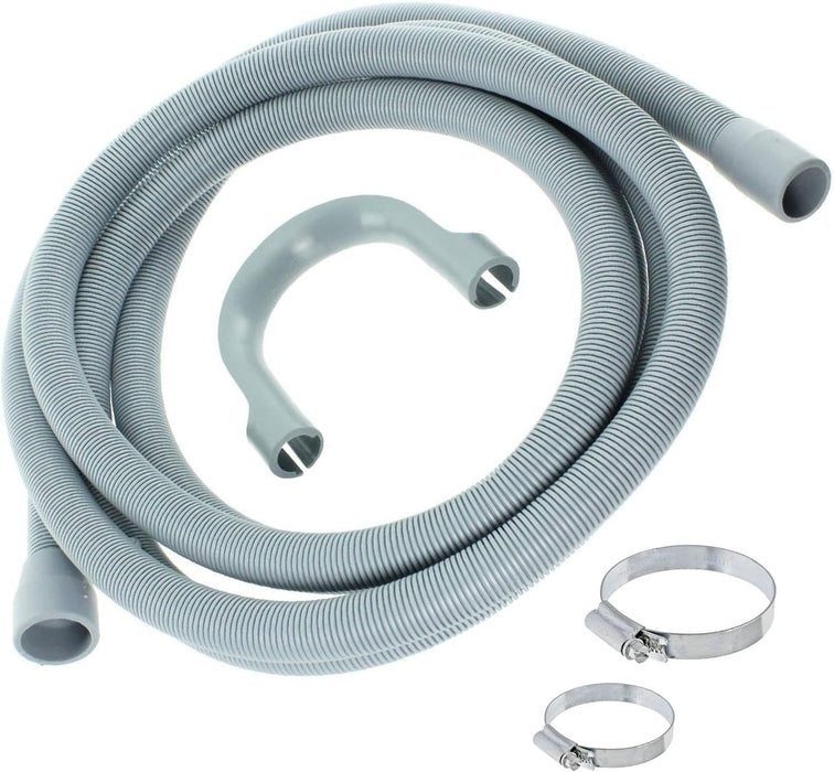 Universal Drain Outlet Hose for Washing Machine Dishwasher (2.5M, 30mm / 22mm) + Clips Kit