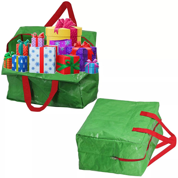 Christmas Present Display Bag Xmas Storage Tree Decoration Bags Red Green