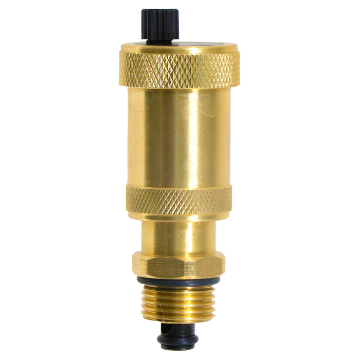 Auto Air Vent 1/2 Brushed Brass Central Heating Boiler Automatic Venting with Check Valve