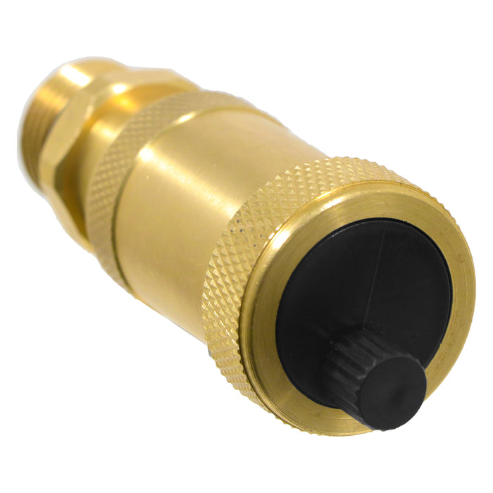 Auto Air Vent 1/2 Brushed Brass Central Heating Boiler Automatic Venting with Check Valve