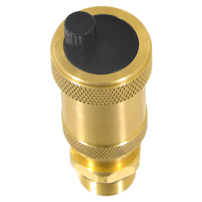 Auto Air Vent 1/2 Brushed Brass Central Heating Boiler Automatic Venting with Check Valve