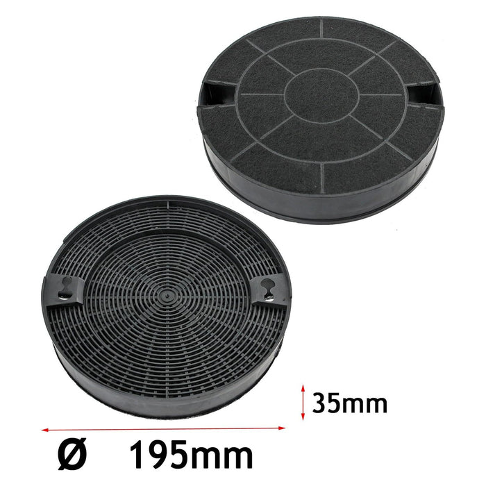 2 x ZANUSSI Genuine Type 29 Charcoal Cooker Hood Carbon Filter Vent 195 x 35 mm