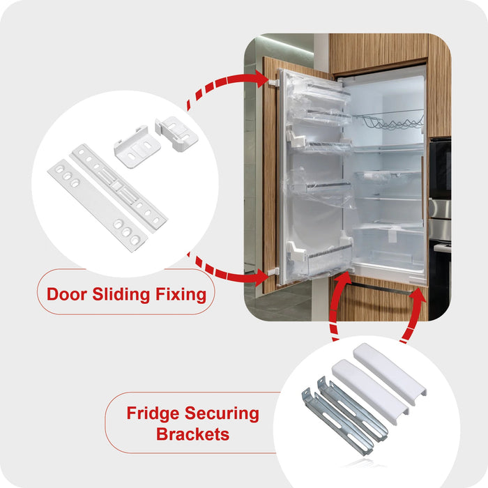Integrated Fridge Door Slide Mounting Bracket Slider Kit for Lamona  (x4)