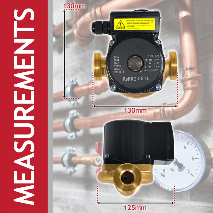 Tower Circulator Pump for Grundfos UPS 15-50N Wilo Myson Hot Water Three Speed 130mm