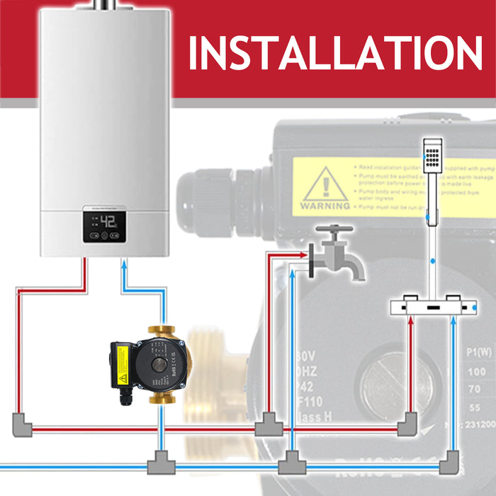 Tower Circulator Pump for Grundfos UPS 15-50N Wilo Myson Hot Water Three Speed 130mm