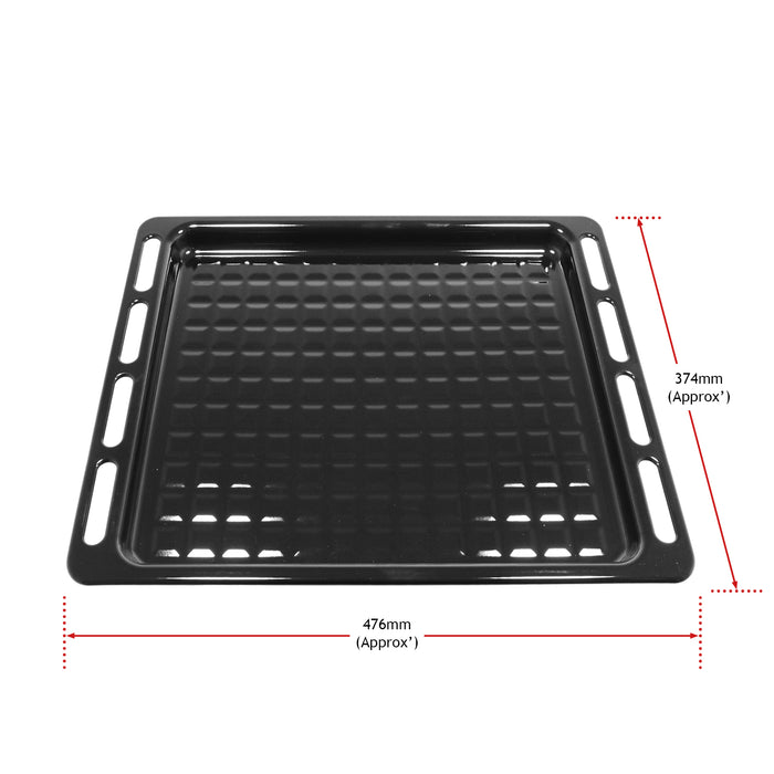 Oven Roasting Pan Crisper Tray UNIVERSAL Full Width Bottom Base 476mm x 374mm