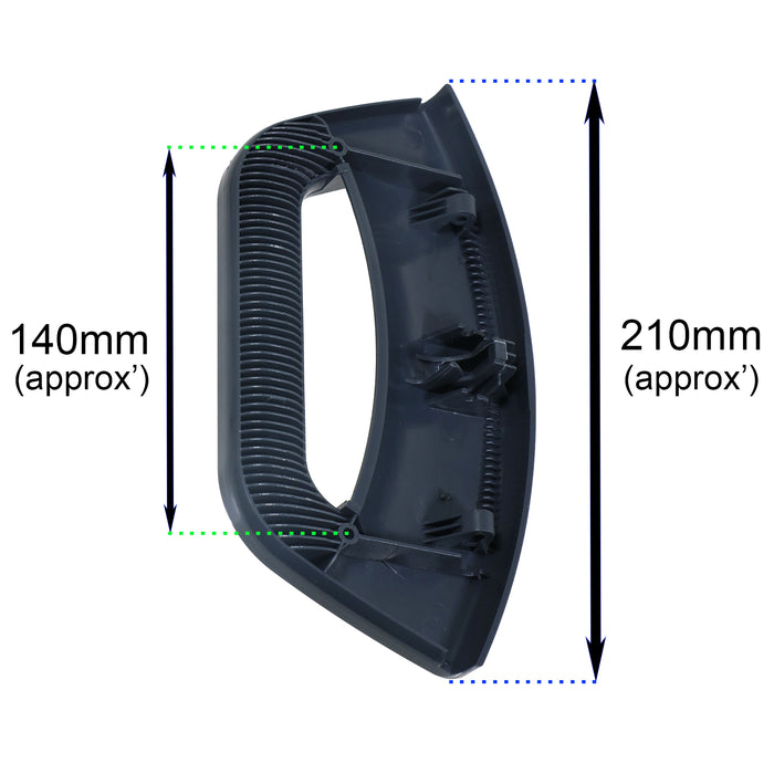 SPARES2GO Graphite Door Handle Kit for Hotpoint Futura Washing Machine