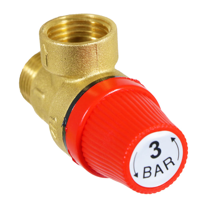 Pressure Relief Safety Valve for Alpha CB50 CD50 Boiler 3 Bar 1/2" BSP Male x Female Brass PRV