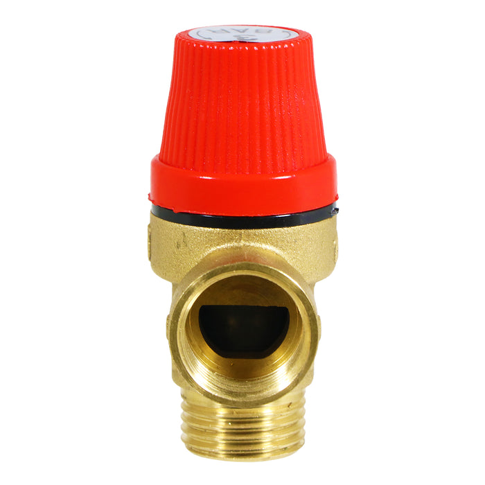 Pressure Relief Safety Valve for Biasi Boiler 3 Bar 1/2" BSP Male x Female Brass PRV