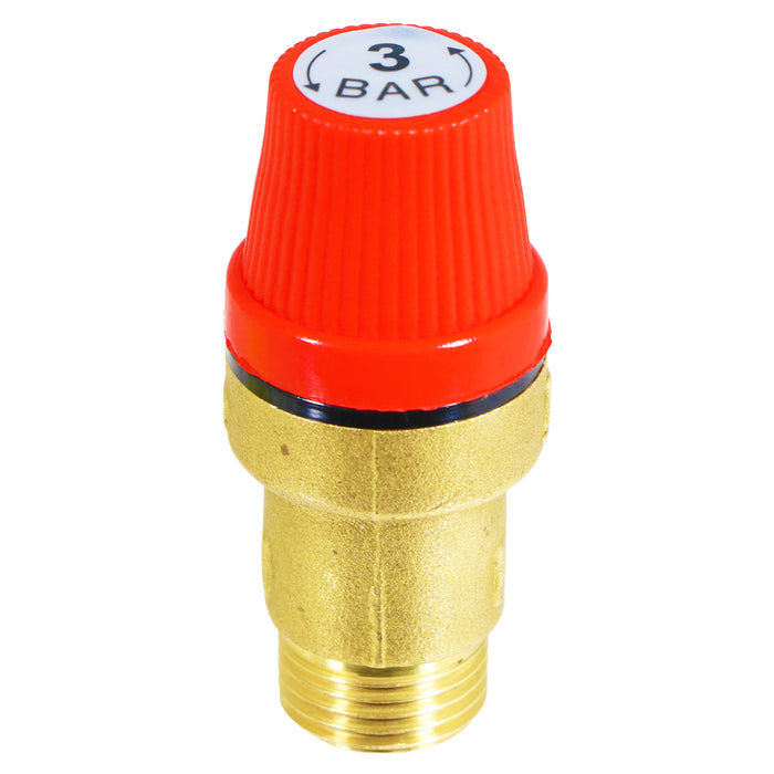 Boiler Pressure Relief Safety Valve 3 Bar 1/2" BSP Male x Female Brass PRV