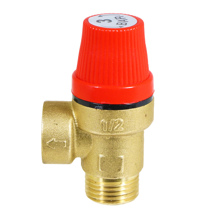 Boiler Pressure Relief Safety Valve 3 Bar 1/2" BSP Male x Female Brass PRV