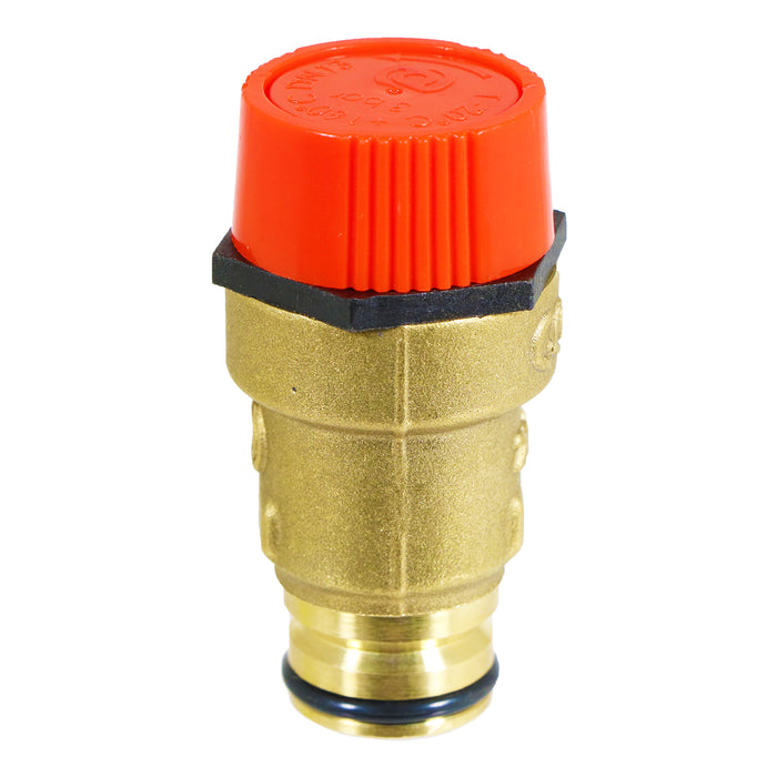 Boiler Pressure Relief Safety Valve 3 Bar 1/2" BSP Male x Push Fit Brass PRV