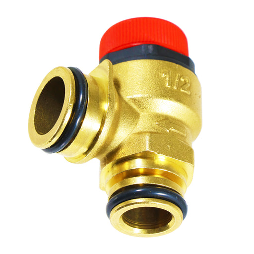 Pressure Relief Valve for Worcester Bosch Greenstar Boiler 3 Bar 1/2" BSP Push Fit Brass Safety PRV