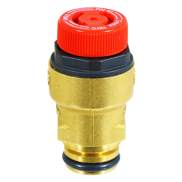 Pressure Relief Valve for Worcester Bosch Greenstar Boiler 3 Bar 1/2" BSP Push Fit Brass Safety PRV