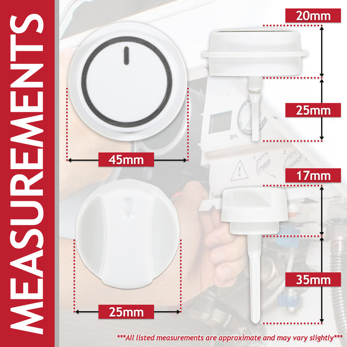 Control Knobs Kit for Vaillant ecoTEC Plus VIH VU VUI VUW Boiler (Pack of 3)