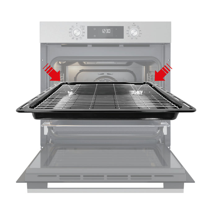 SPARES2GO Oven Grill Tray Shelf UNIVERSAL Full Width Bottom Base Pan Rack 46.5cm x 37.5cm