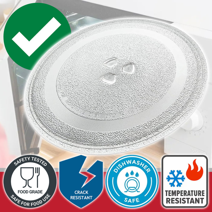 Universal Microwave Turntable Plate Y Type Glass Dish Tray (14" / 36cm / 360mm)