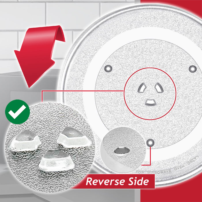 Universal Microwave Turntable Plate 6 Lug Fixing Y Type Glass Dish Tray (14" / 36cm / 360mm)