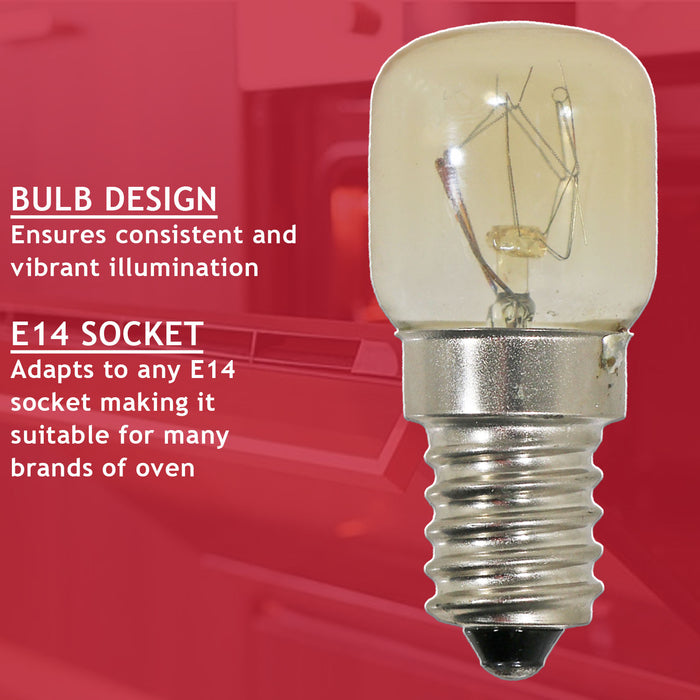 Pygmy Light Bulb Lamp for Belling Oven Cooker (15w, SES, E14)