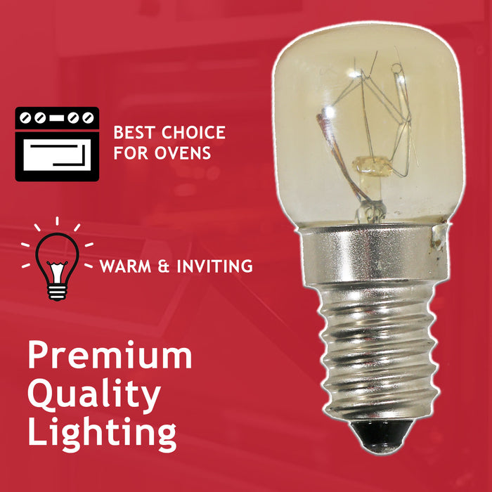 Pygmy Light Bulb Lamp for Bompani & Spinflo Oven Cooker Pack of 2 (15w, SES, E14)