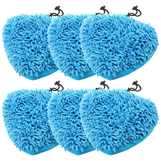 Universal Coral Microfibre Cloth Cover Pads for Steam Cleaner Mop (Pack of 6)