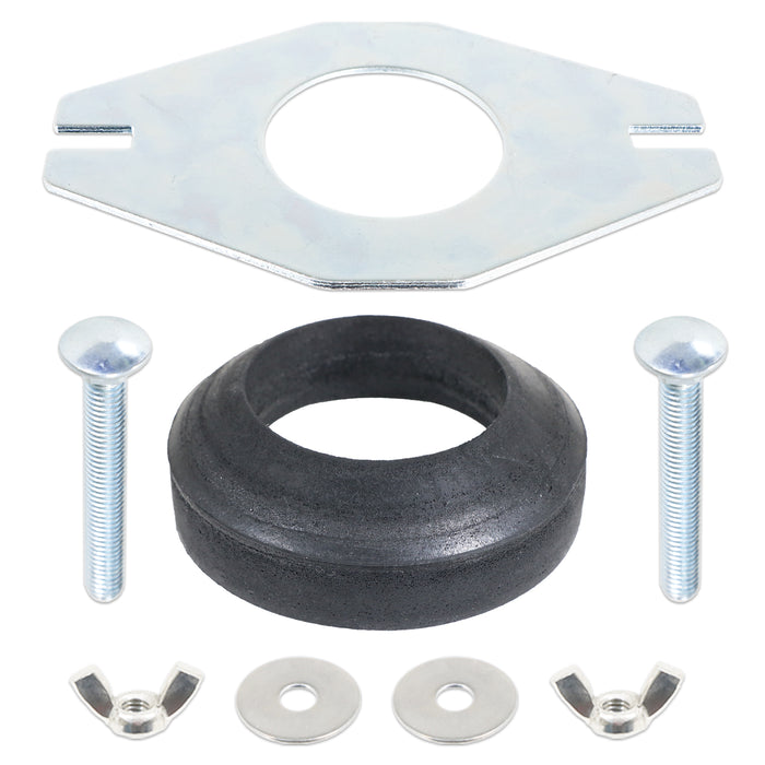 Universal Toilet Cistern Close Coupling Fixing Kit Flat Metal Plate Tank Pan Bowl Connector Set (2")